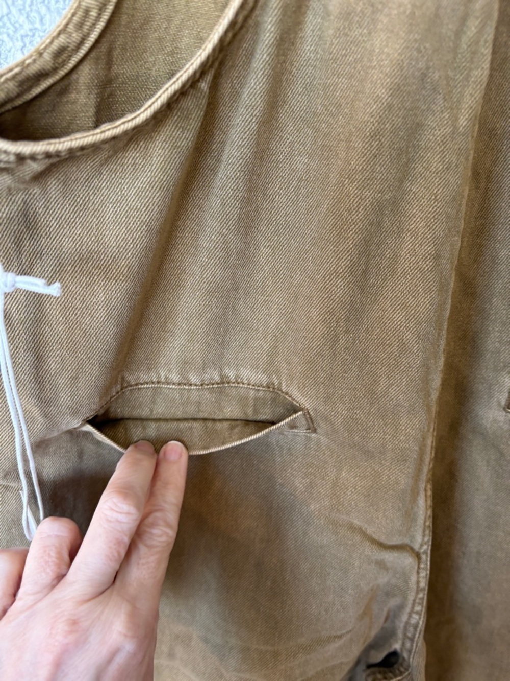 Zenana Outfitters Olive-Brown Cotton Denim Overall Dress - Picture 8 of 13